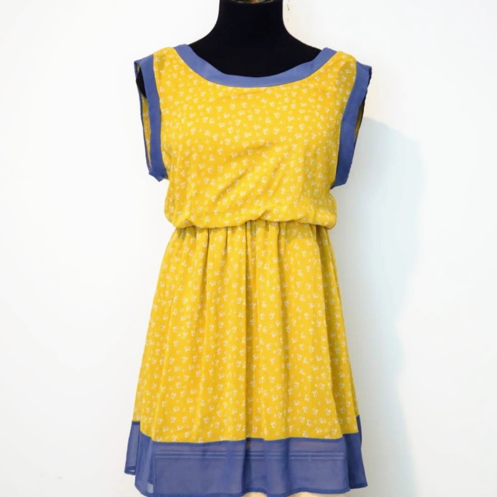 3/$10 sale Lush Chiffon Sundress Boho Mini Dress